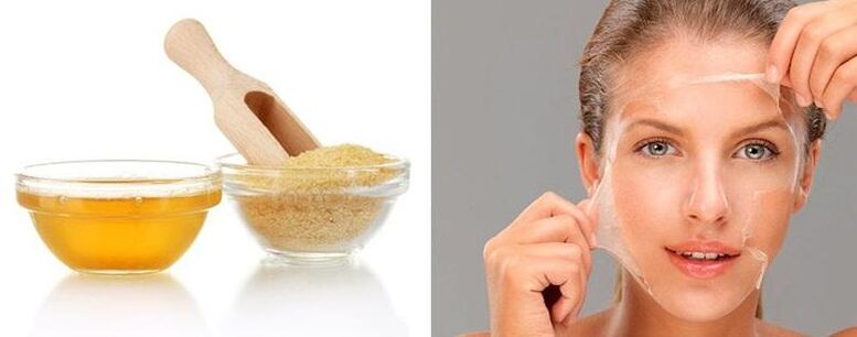 Želatinová maska ​​na vrásky